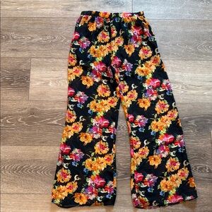 Floral Bottoms - Black and Multicolor